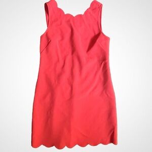 J. Crew Red Scalloped Mini Dress